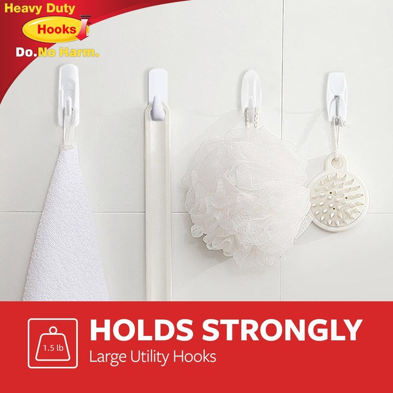 Sinfuo Wire Hooks for Wall Small 32 Hooks, Heavy Duty Wall Hooks with 32 Strips, Damage Free Adhesive Hooks for Key Holder, Coat, Door, Shower Hanging - Image 3